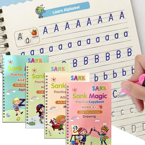 Magic Reusable Practice Copybook for Kids, Age 3-5 - WonderKiddos